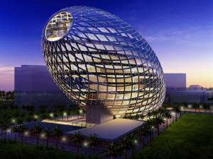 Cybertecture Egg in Mumbai by James Law